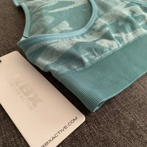 RBX Active Women's Racerback Low Impact Camo Sports Bra - Picture 7 of 12